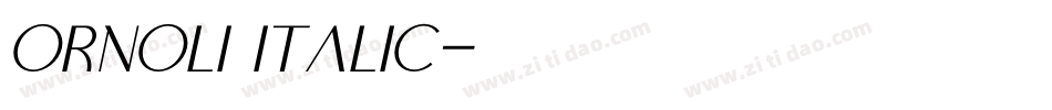 Ornoli Italic字体转换
